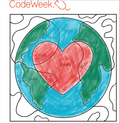 Color Code for Earth Day-Χρωματίζουμε με κώδικα για την ημέρα Γης